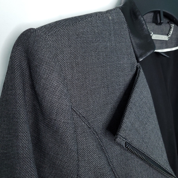 WHITE HOUSE BLACK MARKET Women's Jacket With Faux Leather Trim Size 2 - Picture 3 of 14